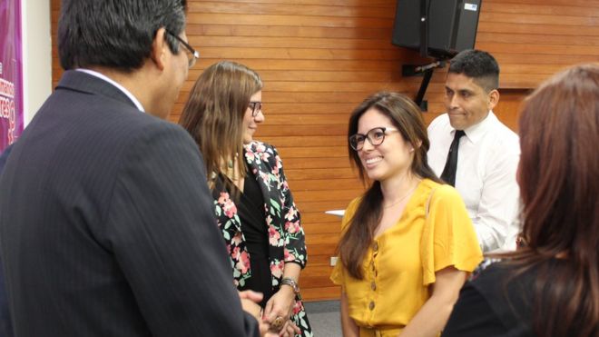 Noelia Llantoy recibió las disculpas públicas del estado peruano el martes. CENTRO DE DERECHOS REPRODUCTIVOS