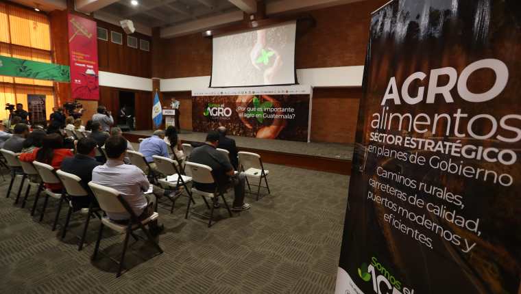 Representantes de 30 organizaciones y gremiales presentaron la campaña "Somos el Agro Guatemala" de cara a las elecciones generales de junio próximo. El evento se realizó en la sede de Anacafé. (Foto Prensa Libre: Esbín García) 