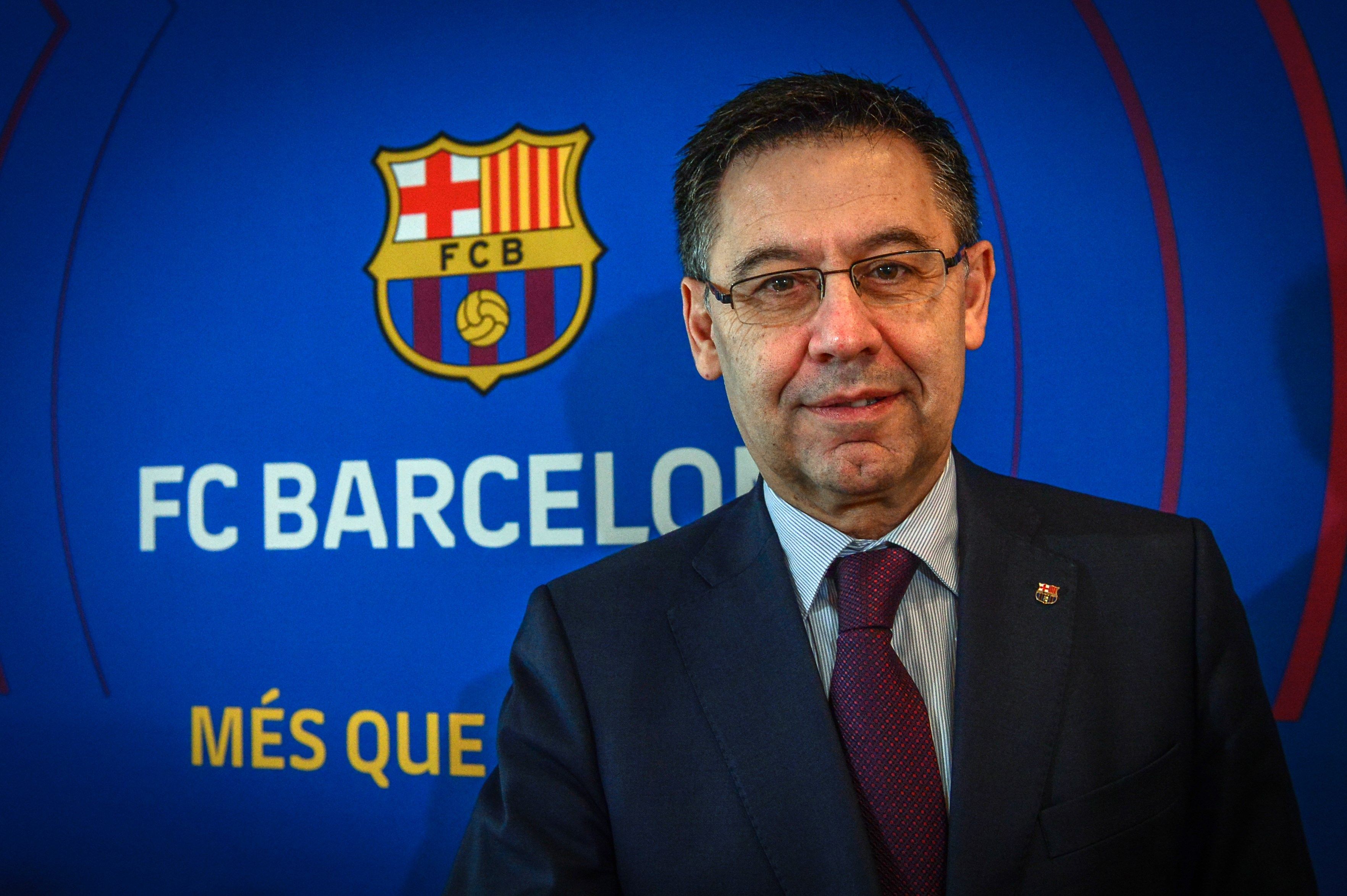El presidente del FC Barcelona, Josep María Bartomeu, asegura que no hay nada concreto con Griezmann, Vidal ni Neymar. (Foto Prensa Libre: EFE)