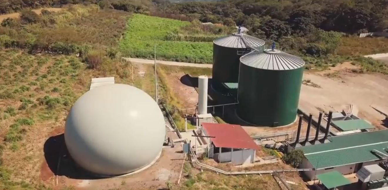La planta de biogás de Grupo Central Agrícola se ubica en el kilómetro 52.5, carretera a Guanagazapa, Jocotillo, Villa Canales. (Foto, Prensa Libre: Grupo Central Agrícola).