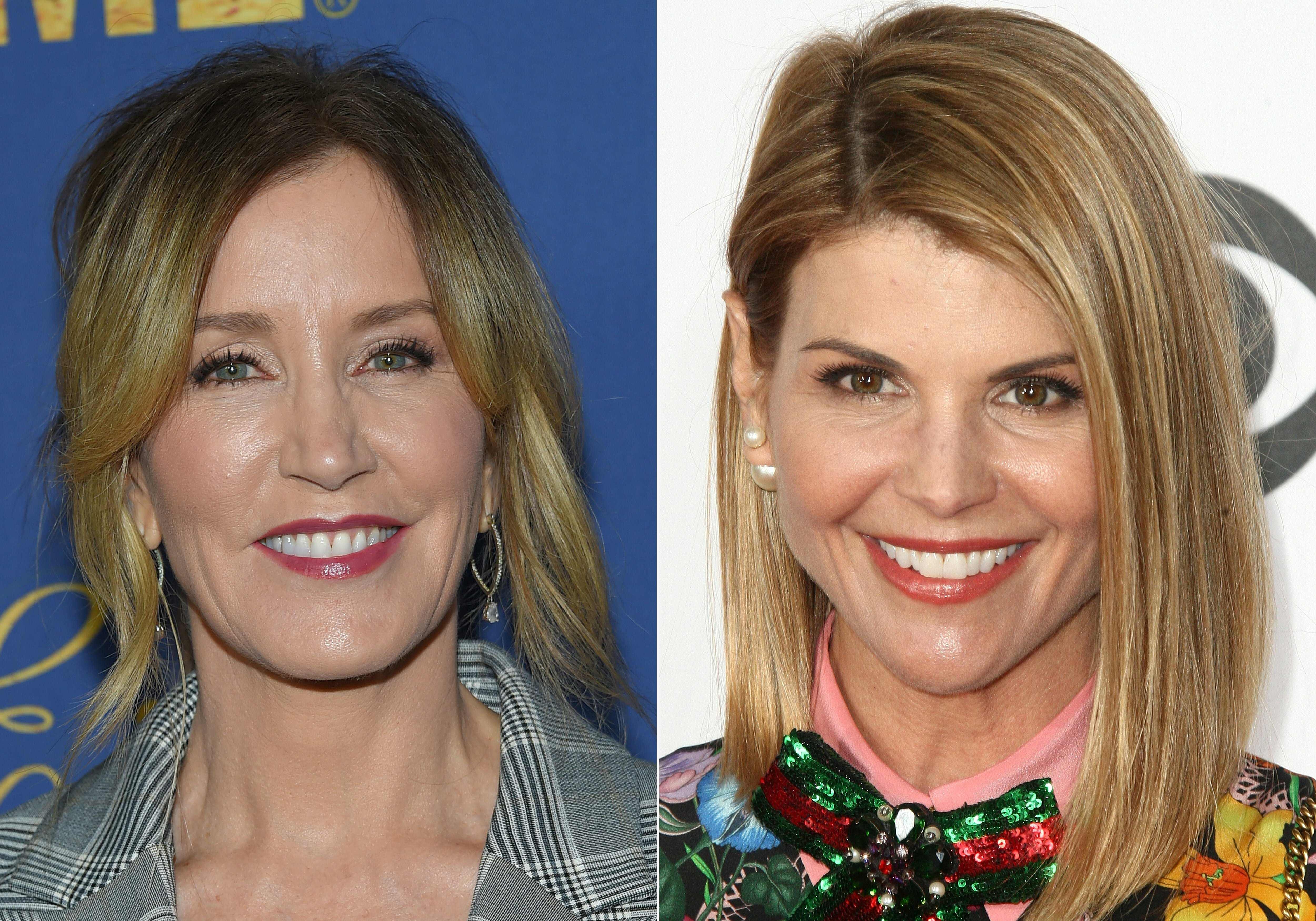 Las actrices Felicity Huffman y Lori Loughlin habrían pagado para asegurar el ingreso de sus hijas a la universidad. (Foto Prensa Libre: AFP)
