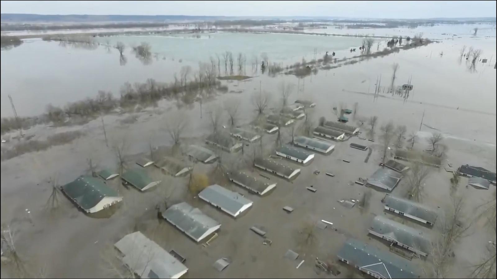 Así quedó el vecindario Paradise Lakes, en Bellevue, donde vivía la familia guatemalteca. (Foto Prensa Libre: Departamento de la Policía de Bellevue Nebraska).