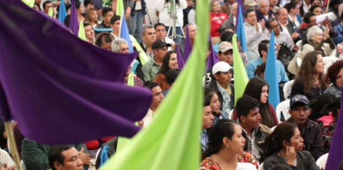 El partido Semilla ha efectuado distintas actividades en los últimos días. (Foto Prensa Libre: @msemillagt).