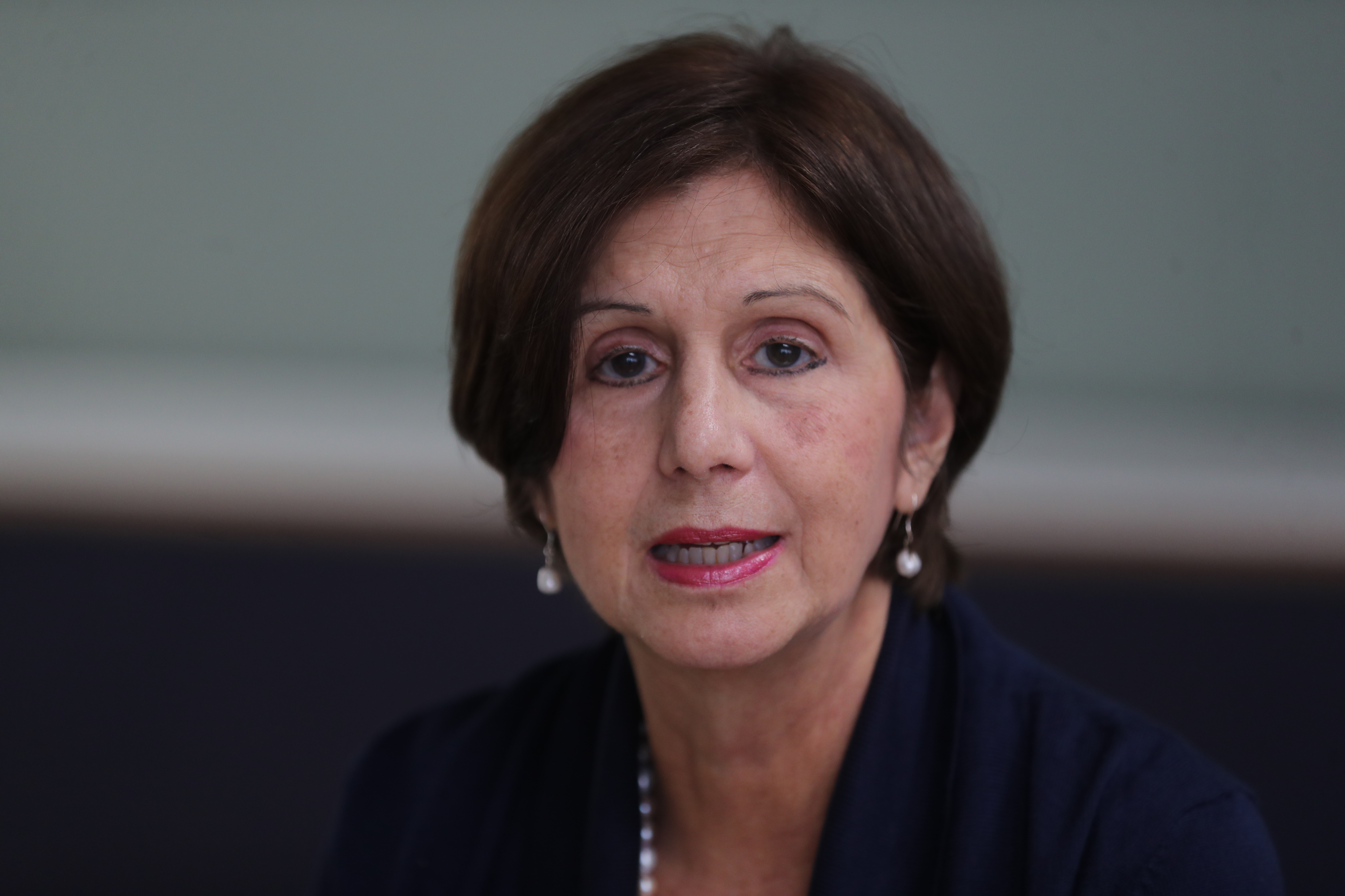 Maria Teresa Romero, representante del presidente Juan Guaidó en Guatemala. (Foto Prensa Libre: Érick Ávila)