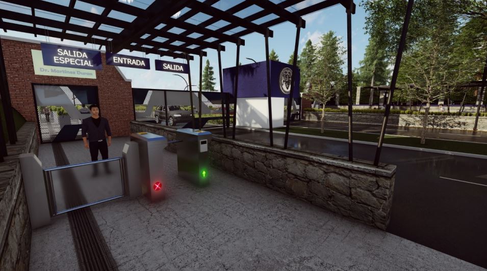 Molinetes digitales funcionarán en los accesos a la Usac en zona 12, incluso, funcionará un detector de proximidad. (Foto Prensa Libre: Cortesía) 