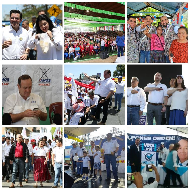 Los candidatos a la presidencia recorrieron el país para convencer a los electorales que son la mejor opción. (Foto Prensa Libre)