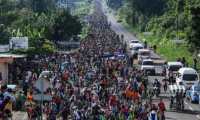 Las caravanas comenzaron a integrarse desde el año pasado, lo que ha dado materia a Donald Trump para atacar a la migración. (Foto Prensa Libre: Hemeroteca PL)