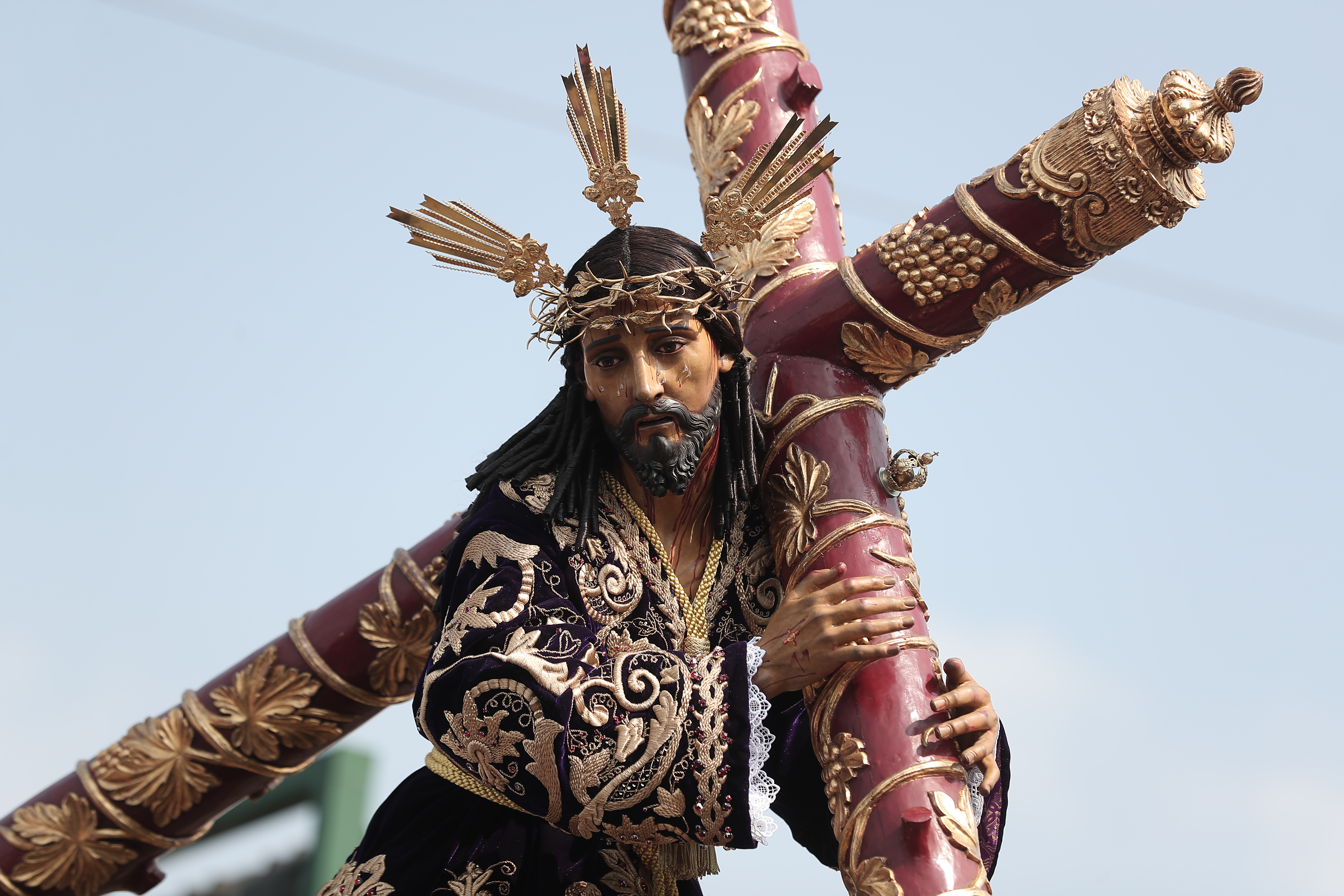 Jesús Nazareno de las Tres Potencias en su procesión del Lunes Santo 2019. (Foto: Hemeroteca PL)