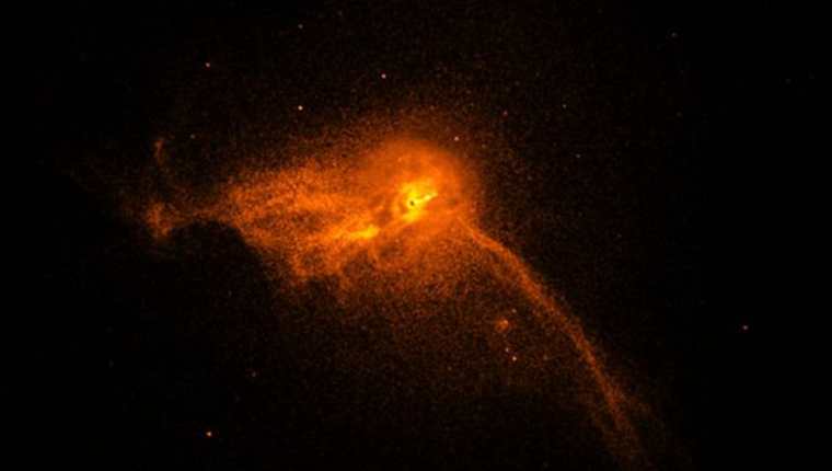 La imagen de Chandra muestra los alrededores del agujero negro. NASA