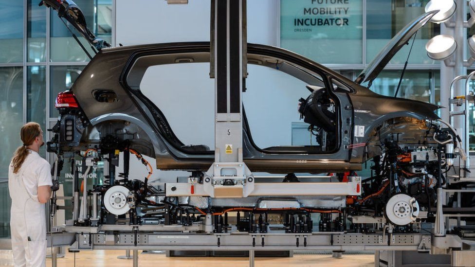 La bajada en las exportaciones y en los pedidos industriales son dos de los factores más preocupantes de la economía alemana. (Foto Prensa Libre: Getty Images)