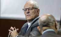 (FILES) In this file photo taken on April 14, 2019 Former Peruvian President Pedro Pablo Kuczynski (2016-2018), sentenced to 10 days of preliminary detention over money laundry allegations, is pictured during the appeal hearing, at the Peruvian National Appeal Court in Lima. - Peruvian former President investigated by the giant Odebrecht corruption scandal, was hospitalised on Wednesday due to high blood pressure crisis. (Photo by Luka GONZALES / AFP)