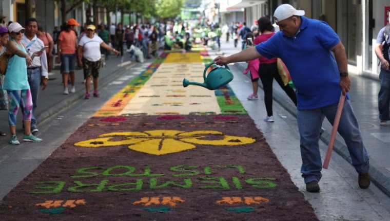 La alfombra de aserrín más larga de la Semana Santa será elaborada en el Paseo de la Sexta. (Foto Hemeroteca PL)