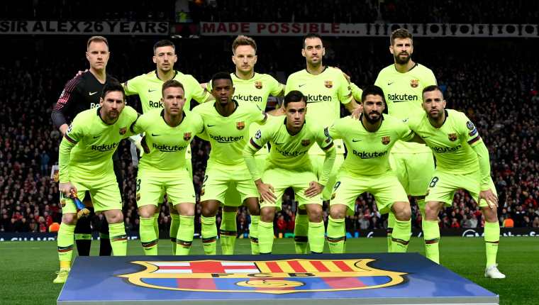 El Barcelona encarriló su pase a semifinales con un valioso triunfo contra el Mánchester United. (Foto Prensa Libre: AFP)