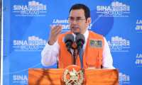 Jimmy Morales, presidente, volvió a cuestionar al TSE por sus actuaciones en el proceso electoral. (Foto Prensa Libre: Gobierno de Guatemala)