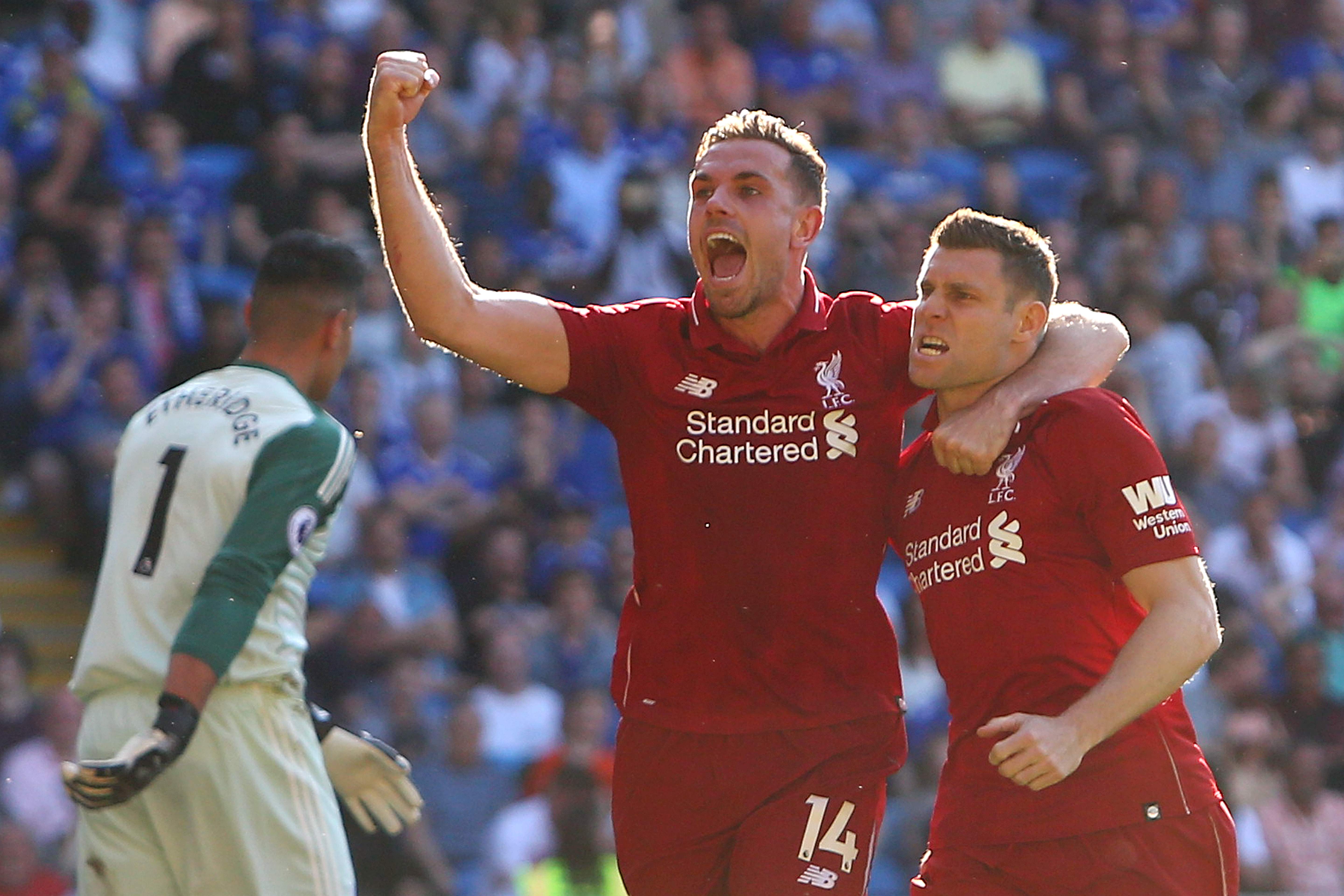 James Milner celebra el triunfo del Liverpool: (Foto Prensa Libre: AFP)