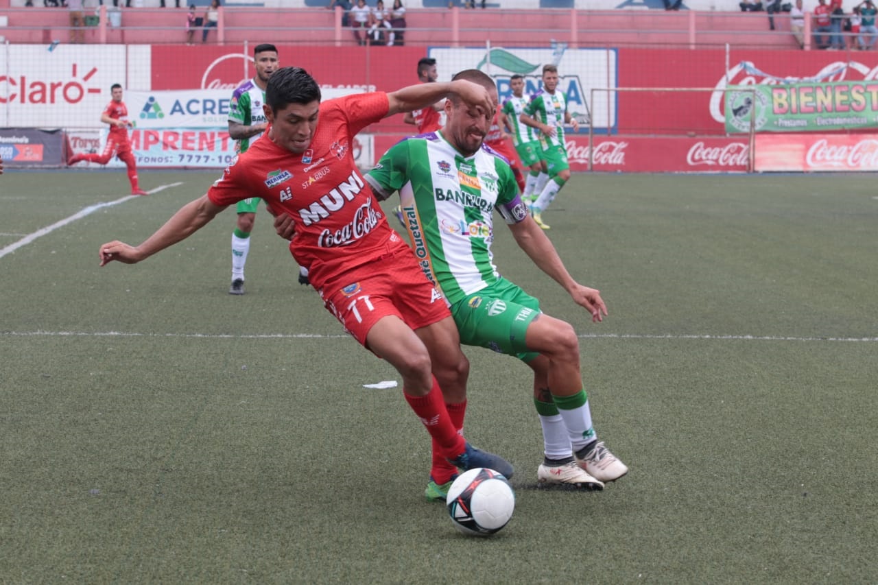 Antigua y Malacateco empatan 1-1 en la fecha 19 del Clausura 2019. (Foto Prensa Libre: Raúl Juárez)