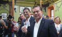Mario Estrada y Javier Castillo, binomio presidencial de UCN, estaba inscrito desde el 15 de febrero. (Foto Prensa Libre: Hemeroteca PL) 