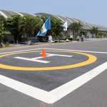 Dentro del remozamiento al aeródromo San José está la señalización de la pista. (Foto Prensa Libre: Carlos Paredes)