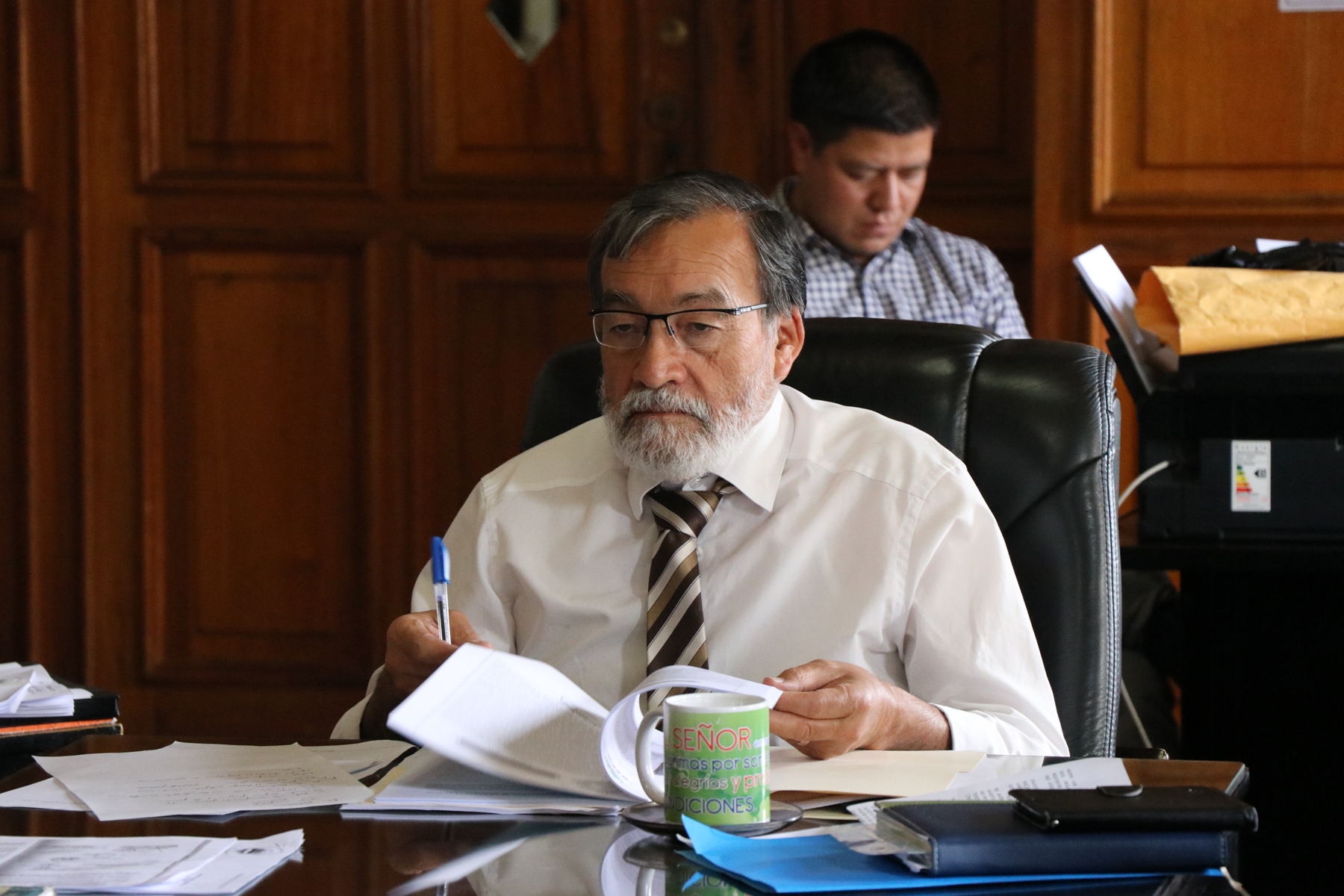 Alcalde de Xela indicó que tiene multas pendientes por pagar en la CGC. (Foto Prensa Libre: María Longo) 