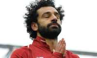 PP00. Liverpool (United Kingdom), 14/04/2019.- Liverpool's Mohamed Salah celebrates scoring during the English Premier League match between Liverpool FC and Chelsea FC at Anfield, Liverpool, Britain, 14 April 2019. (Reino Unido) EFE/EPA/PETER POWELL EDITORIAL USE ONLY. No use with unauthorized audio, video, data, fixture lists, club/league logos or 'live' services. Online in-match use limited to 120 images, no video emulation. No use in betting, games or single club/league/player publications.