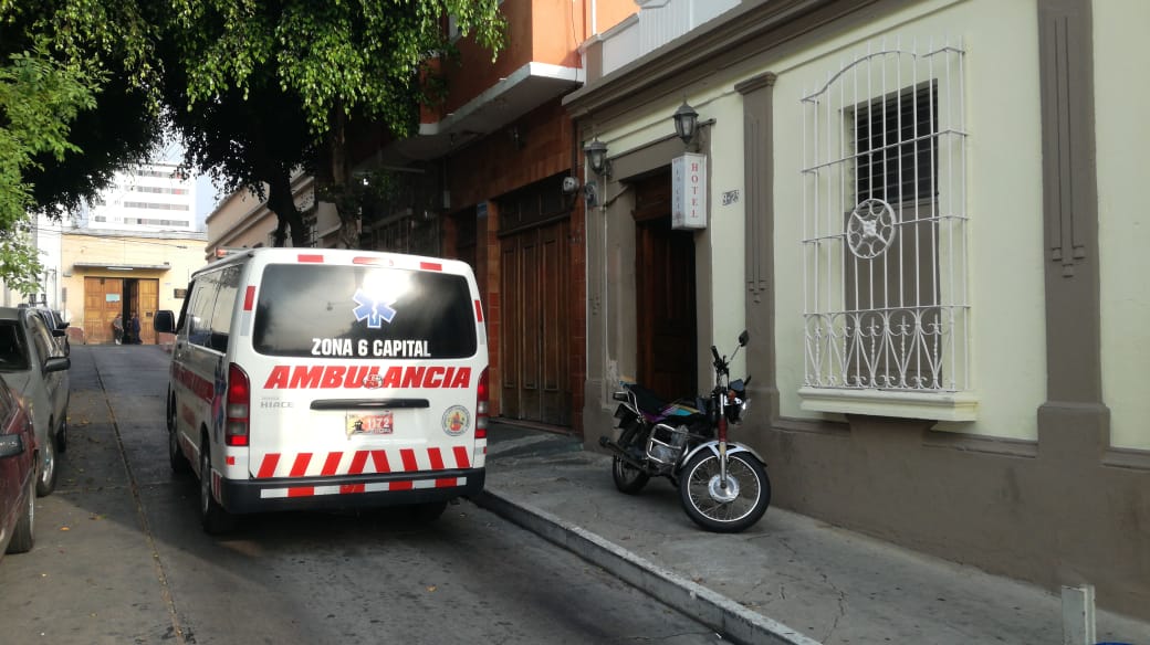 Persona fallecida en hotel en zona 1. 