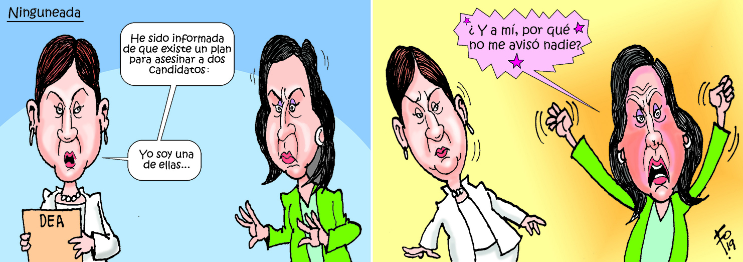 Personajes: Thelma Aldana y Sandra Torres.