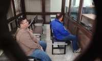 Marvin Delfino Barrios Marchena, -izquierda- y Luis Rolando Galicia Botón, durante el juicio. (Foto Prensa Libre: Hemeroteca PL)