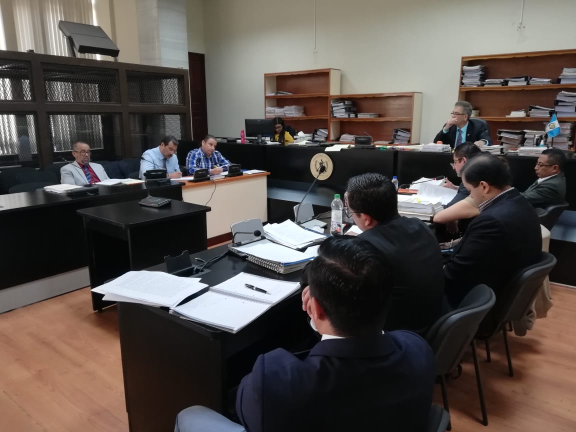 La repetición de la 
audiencia intermedia del caso Siekavizza se realiza en el Juzgado de Mayor Riesgo B. (Foto Prensa Libre: Kenneth Monzón)