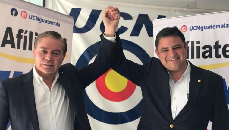 Mario Estrada y Javier Castillo son los candidatos a presidente y vicepresidente por la UCN. (Foto Prensa Libre: Hemeroteca PL) 