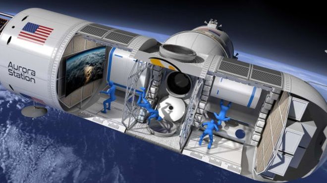 La la estación espacial Aurora será el primer hotel espacial del mundo. (Foto Prensa Libre: Orion Span)