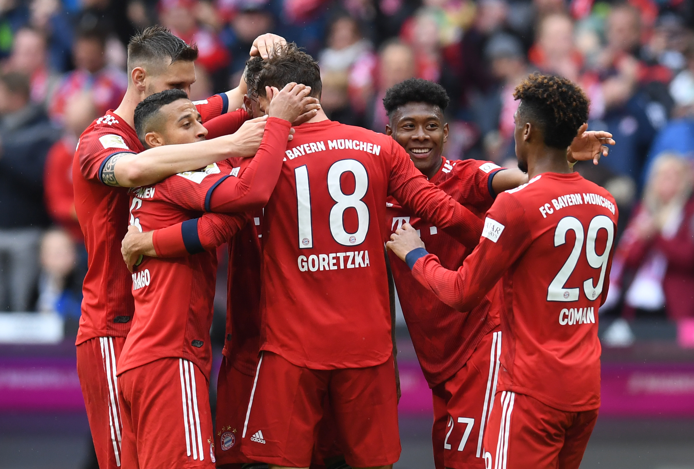 El Bayern Múnich sigue en ruta al título de la liga alemana. (Foto Prensa Libre: AFP)