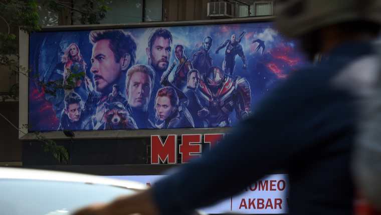 La película Avengers End Game arrasa por tercera semana consecutiva en la taquilla de Estados Unidos. (Foto Prensa Libre: AFP) 