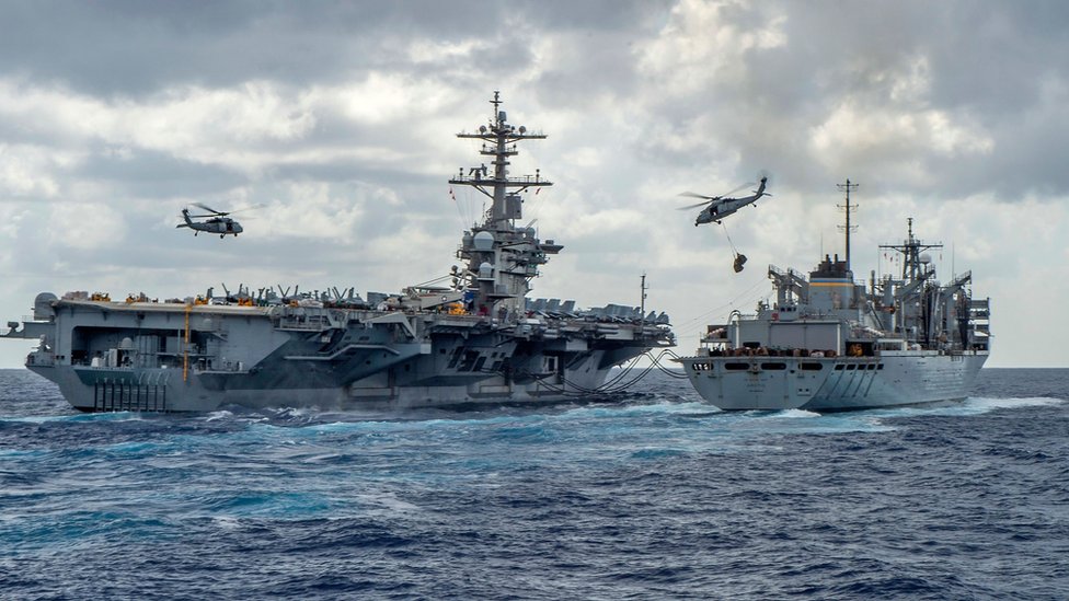 Estados Unidos ha desplegado un grupo de ataque de portaaviones en el Golfo. AFP