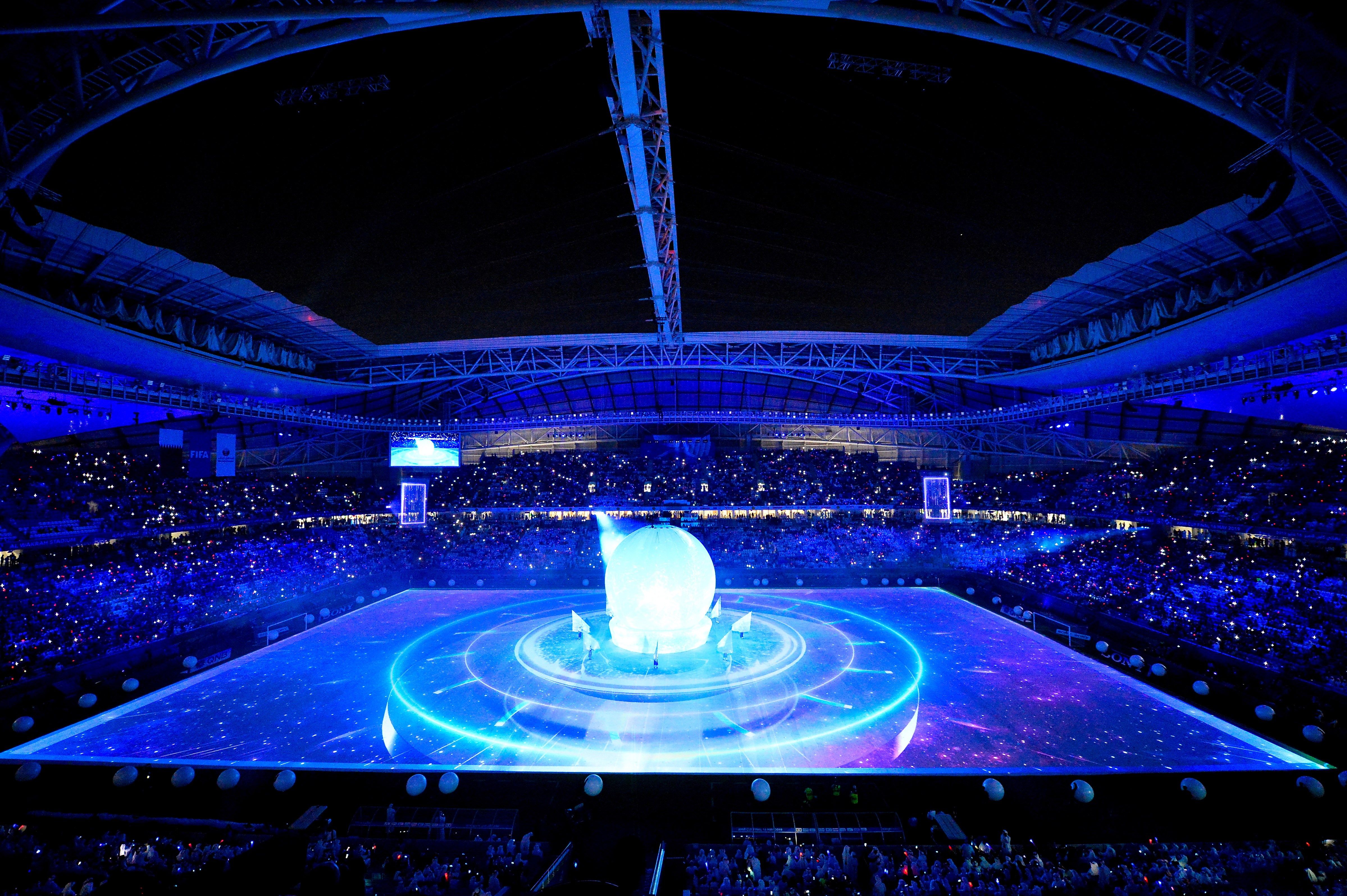 Ceremonia inaugural del estadio Al Wakrah para la Copa Mundial de al FIFA 2022, en Doha, Qatar. (Foto Prensa Libre: EFE)