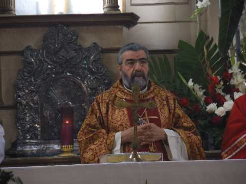 La misa fue oficiada por Monseñor José Cayetano Parra Novo. Foto Prensa Libre: Néstor Galicia