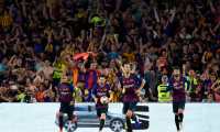 Lionel Messi ha sido muy determinante con el Barcelona, con el que salió campeón de liga. (Foto Prensa Libre: AFP)