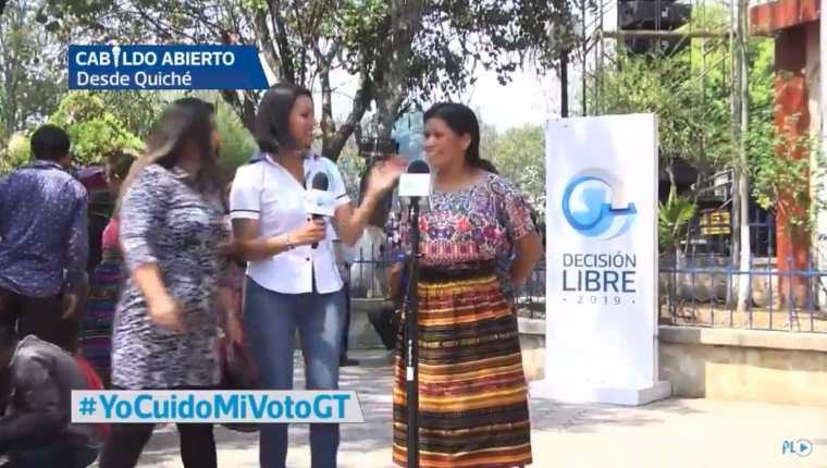 Cabildo Abierto de Prensa Libre y Noticiero Guatevisión se transmitió en directo desde Santa Cruz del Quiché. (Foto Prensa Libre:)