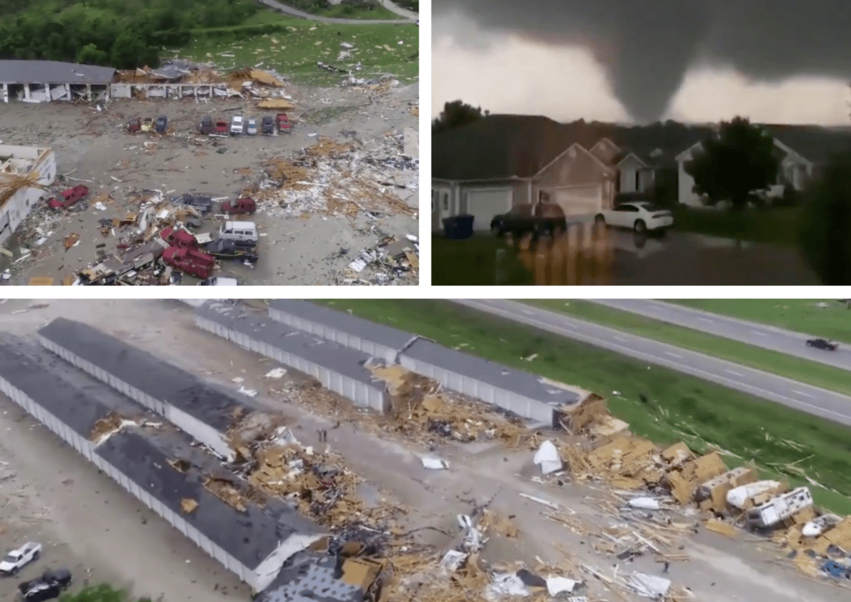 Tres personas fallecidas en una serie de tornados en el medio oeste de EE.UU.