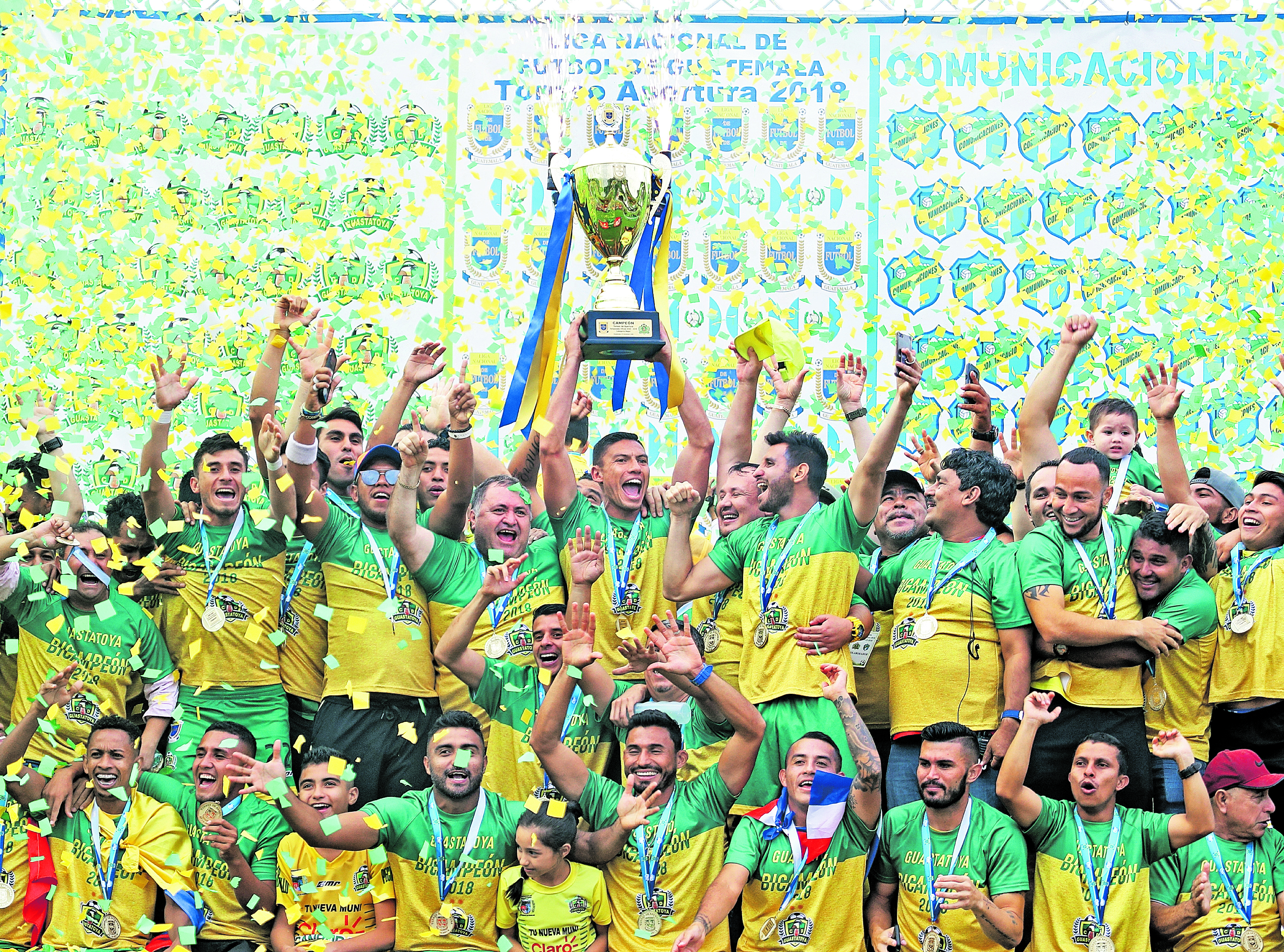 Por ser el campeón de la temporada 2018-2019 mejor ubicado en la tabla acumulada, Guastatoya clasificó de forma directa a los octavos de final de la Liga Concacaf 2019. El próximo jueves conocerá a su rival, en el sorteo que se hará en el país (Foto Prensa Libre: ERICK ÁVILA)