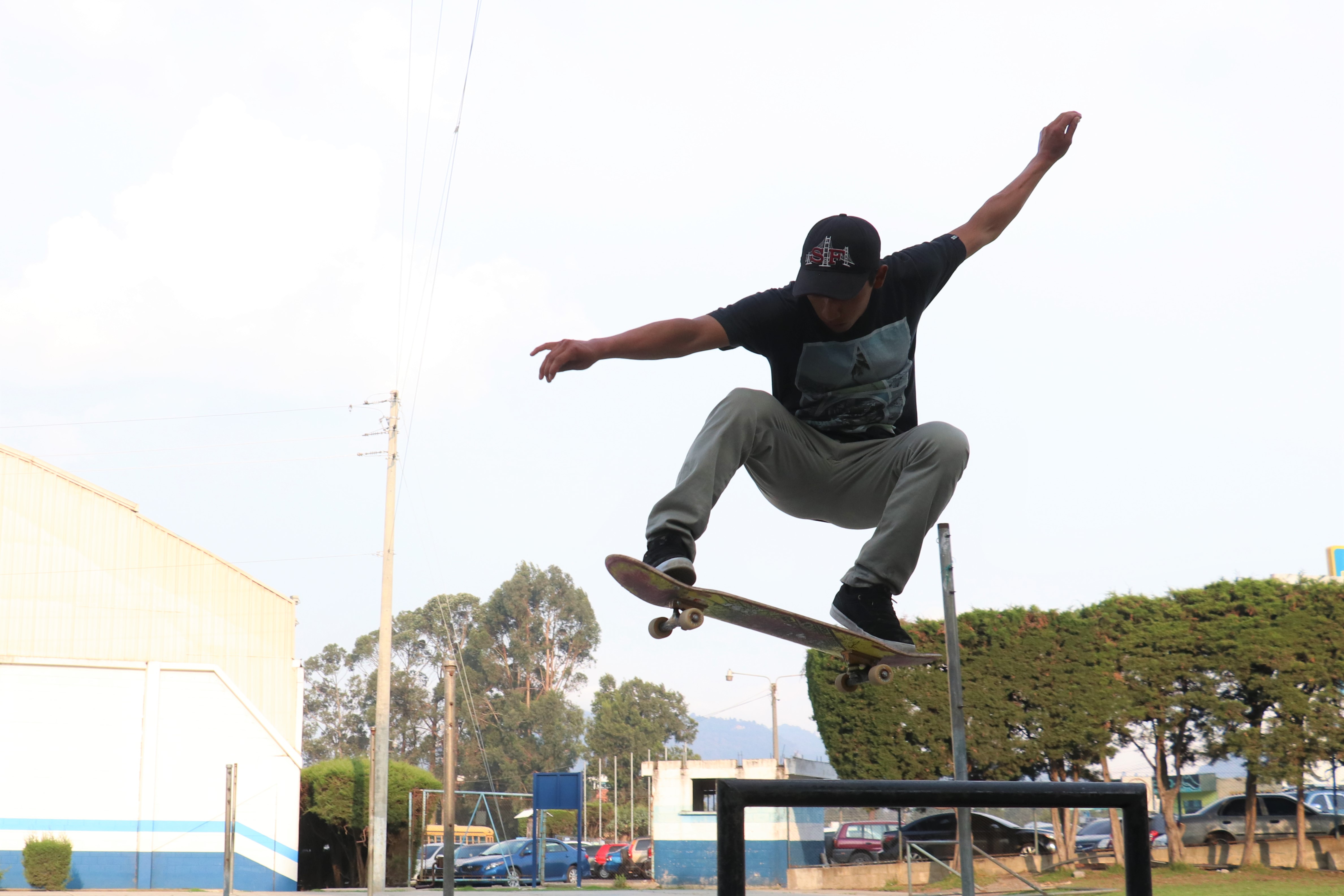 El Skateboard es un deporte muy practicado en Quetzaltenango, aunque hasta el 2018 se organizó como asociación. (Foto Prensa Libre: Raúl Juárez)