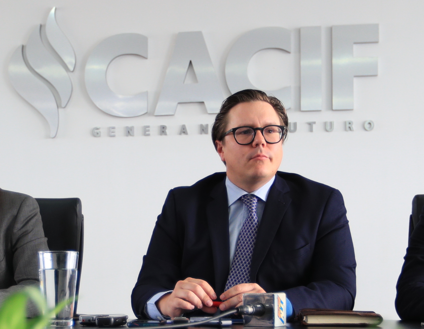 Juan Carlos Tefel, presidente del Cacif, se refirió al proceso electoral. (Foto Prensa Libre: Carlos Hernández)