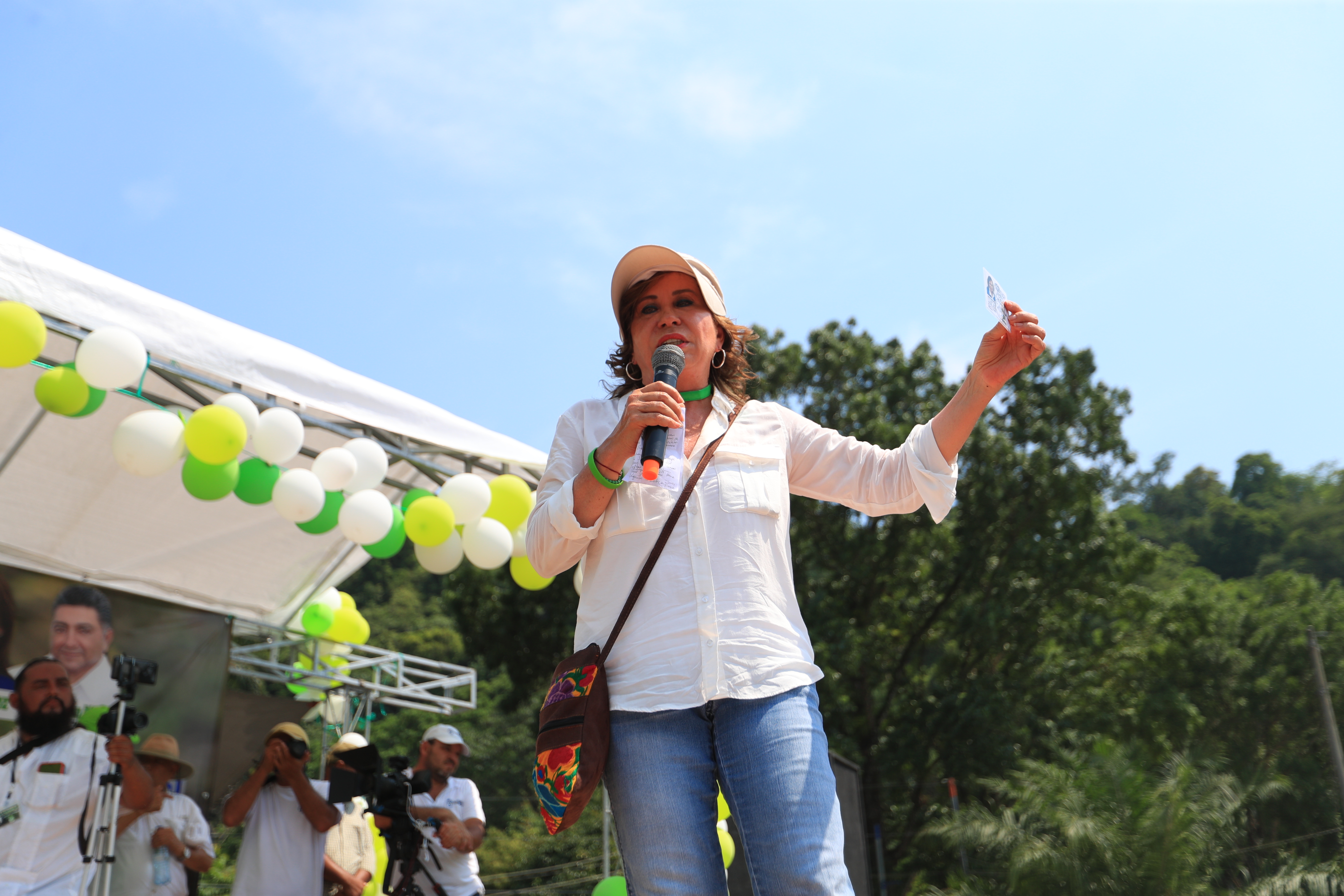 Sandra Torres durante su mitin poltico en Santo Toms de Castilla en Puerto Barrios Izabal.

foto por Carlos Hernndez Ovalle
19/05/2019