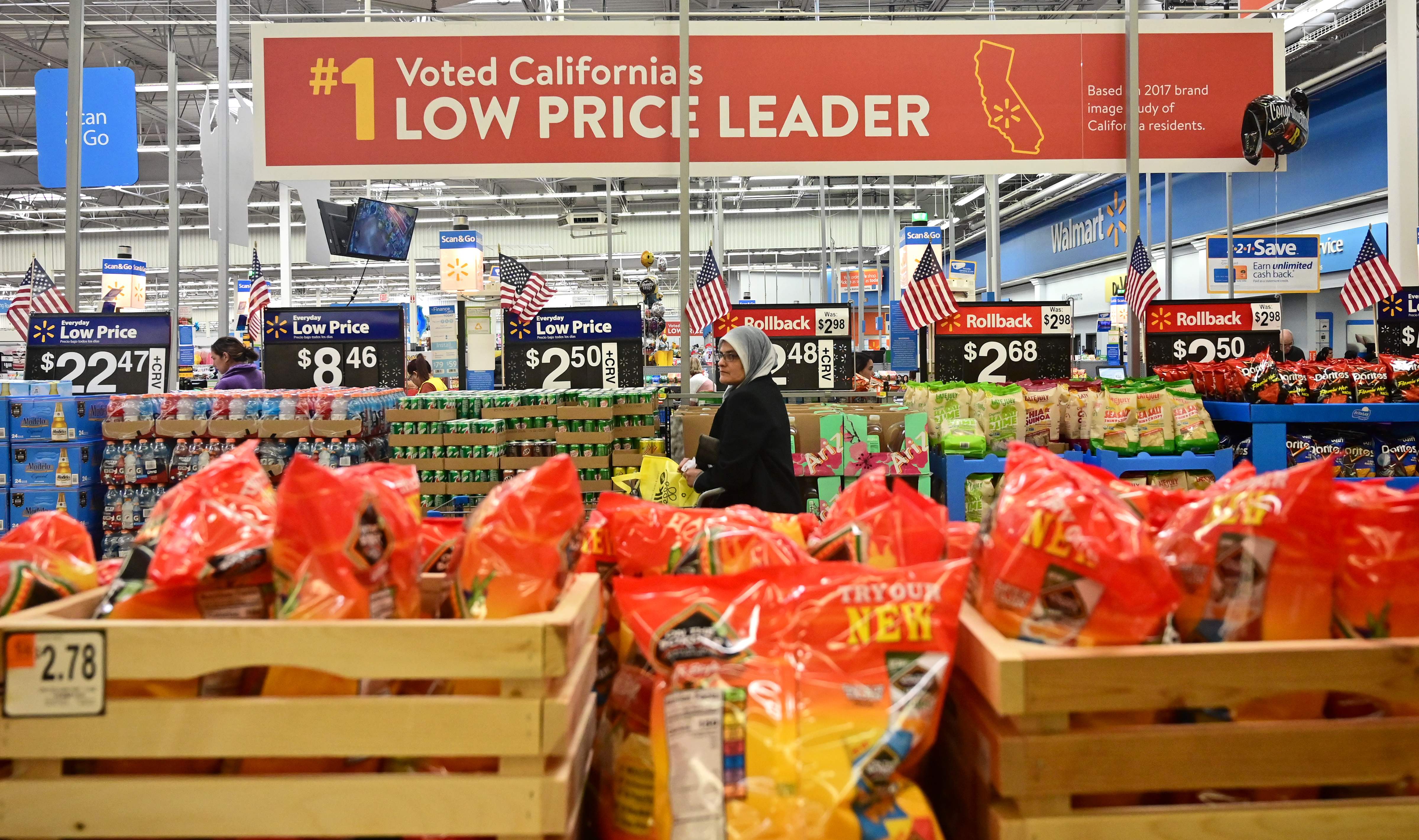 Cadenas de supermercados en EE. UU. han confirmado que aumentarán los precios como resultado de los aranceles de la administración Trump sobre los productos chinos. (Foto Prensa Libre: AFP)