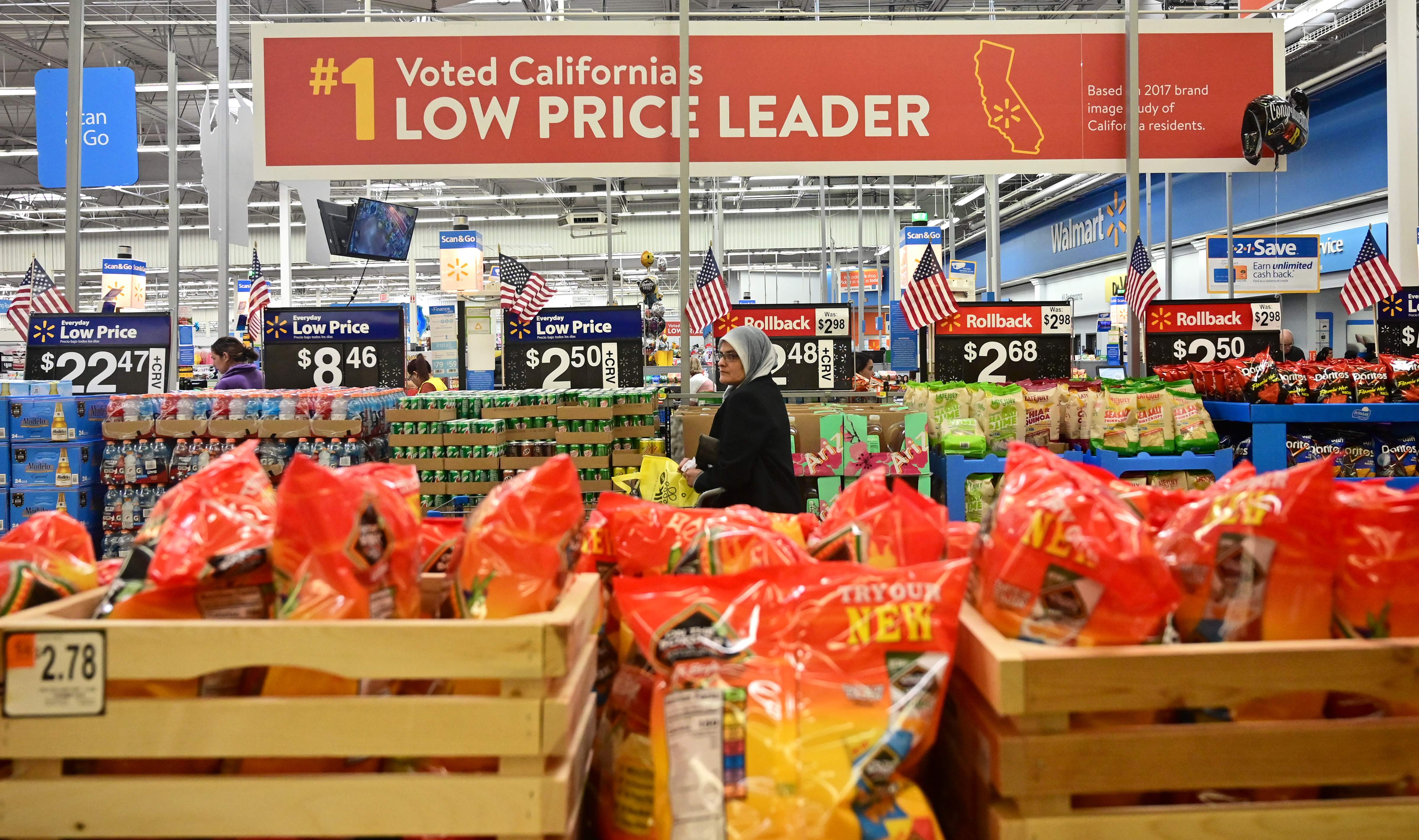 Cadenas de supermercados en EE. UU. han confirmado que aumentarán los precios como resultado de los aranceles de la administración Trump sobre los productos chinos,. (Foto Prensa Libre: AFP)