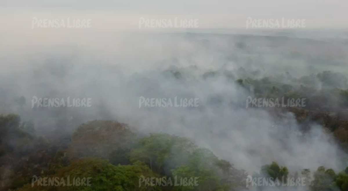 Incendio forestal consume al menos 2 km de mangle en Retalhuleu