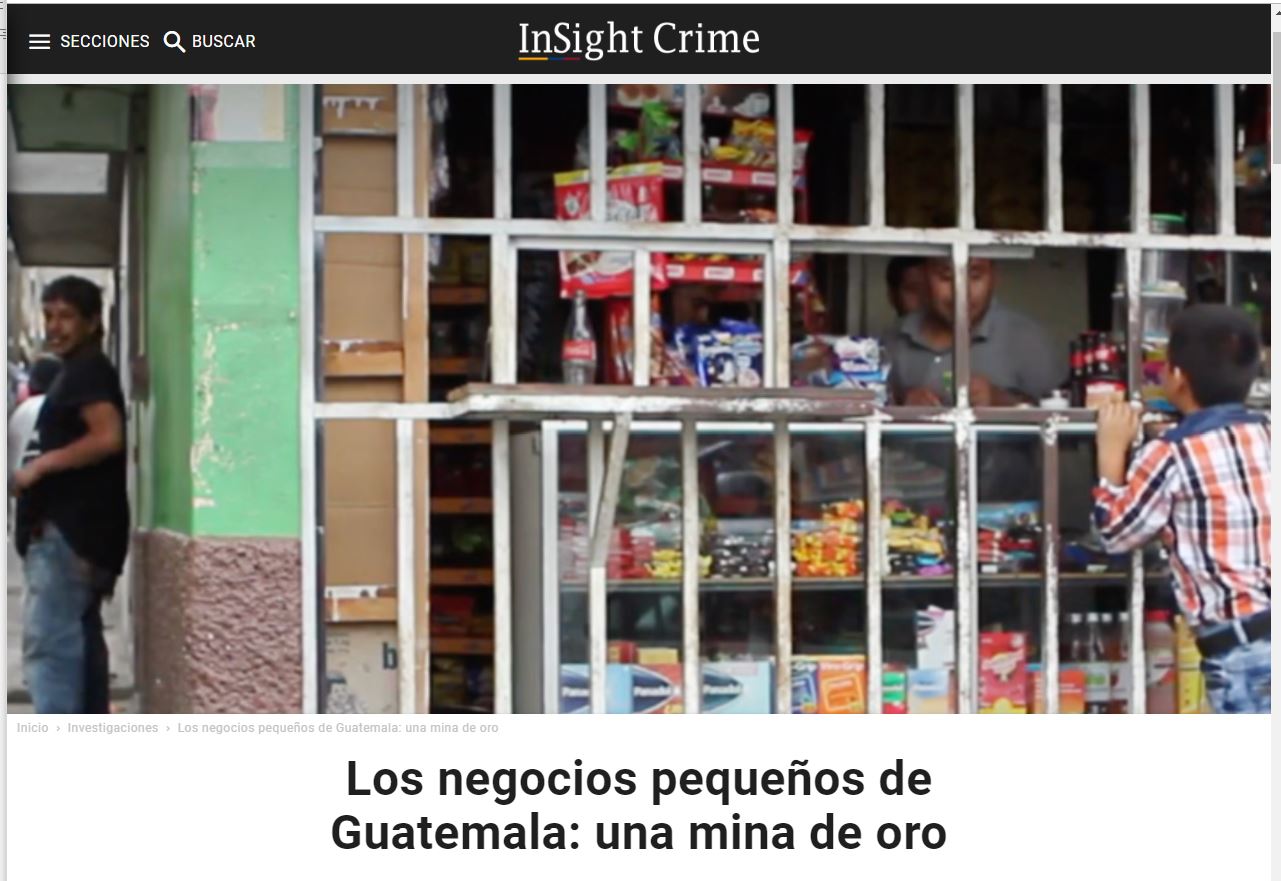 El portal InSightCrime comparte investigación relacionada con las extorciones en Centroamérica. (Foto Prensa Libre: Cortesía)