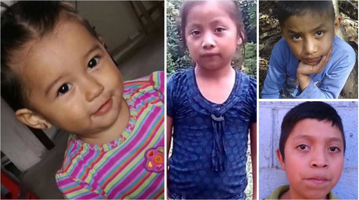 Mariee Juárez, Jakelin Caal, Felipe Gómez y Juan de León, cuatro de los seis niños que han muerto en su intento por llegar a Estados Unidos. (Foto Prensa Libre: Hemeroteca PL)
