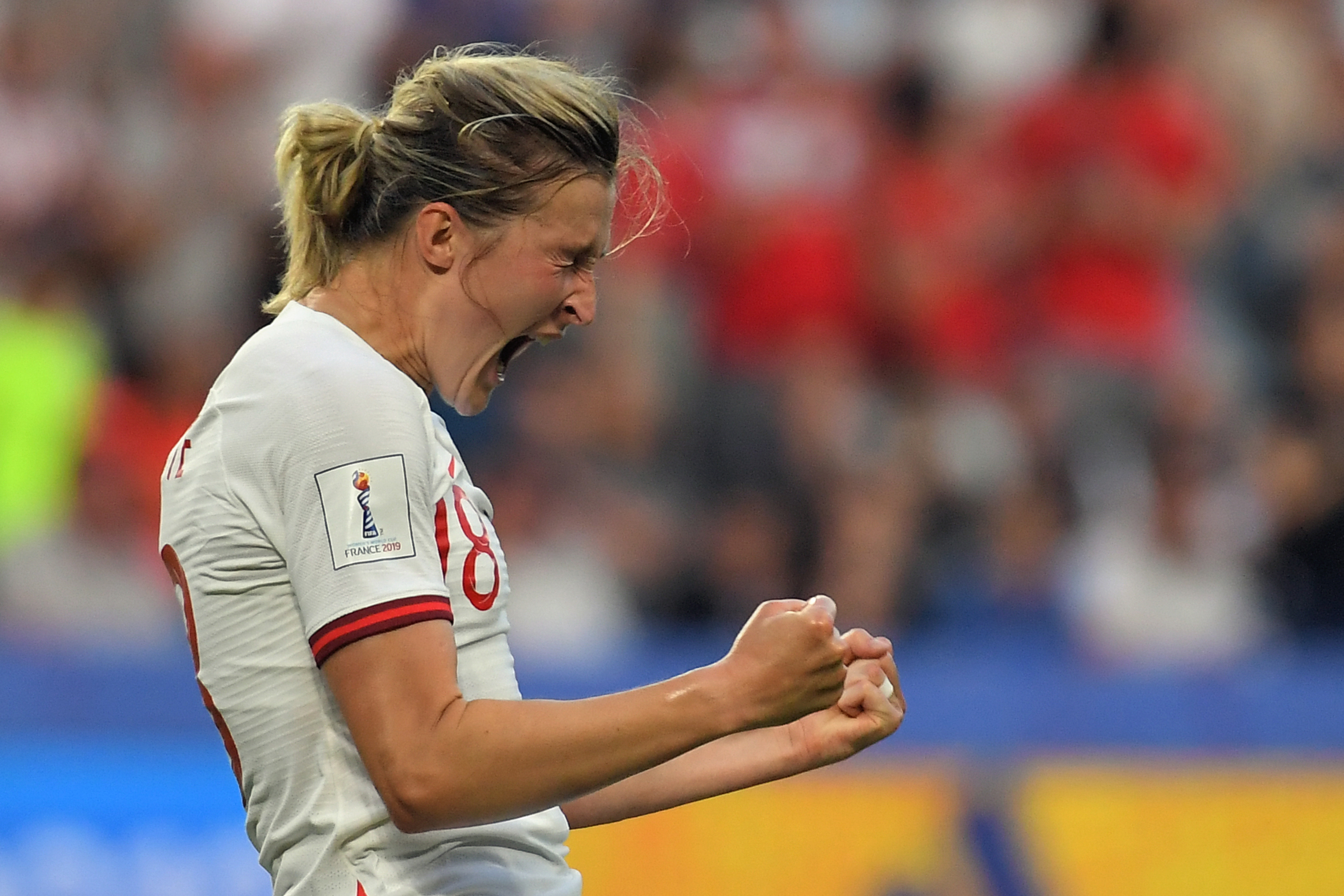 Ellen White es una de las líderes de goleo del mundial femenino Francia 2019. (Foto Prensa Libre: AFP)