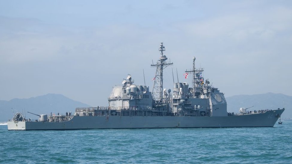 El USS Chancellorsville pertenece a la Séptima Flota de EE.UU. AFP/GETTY