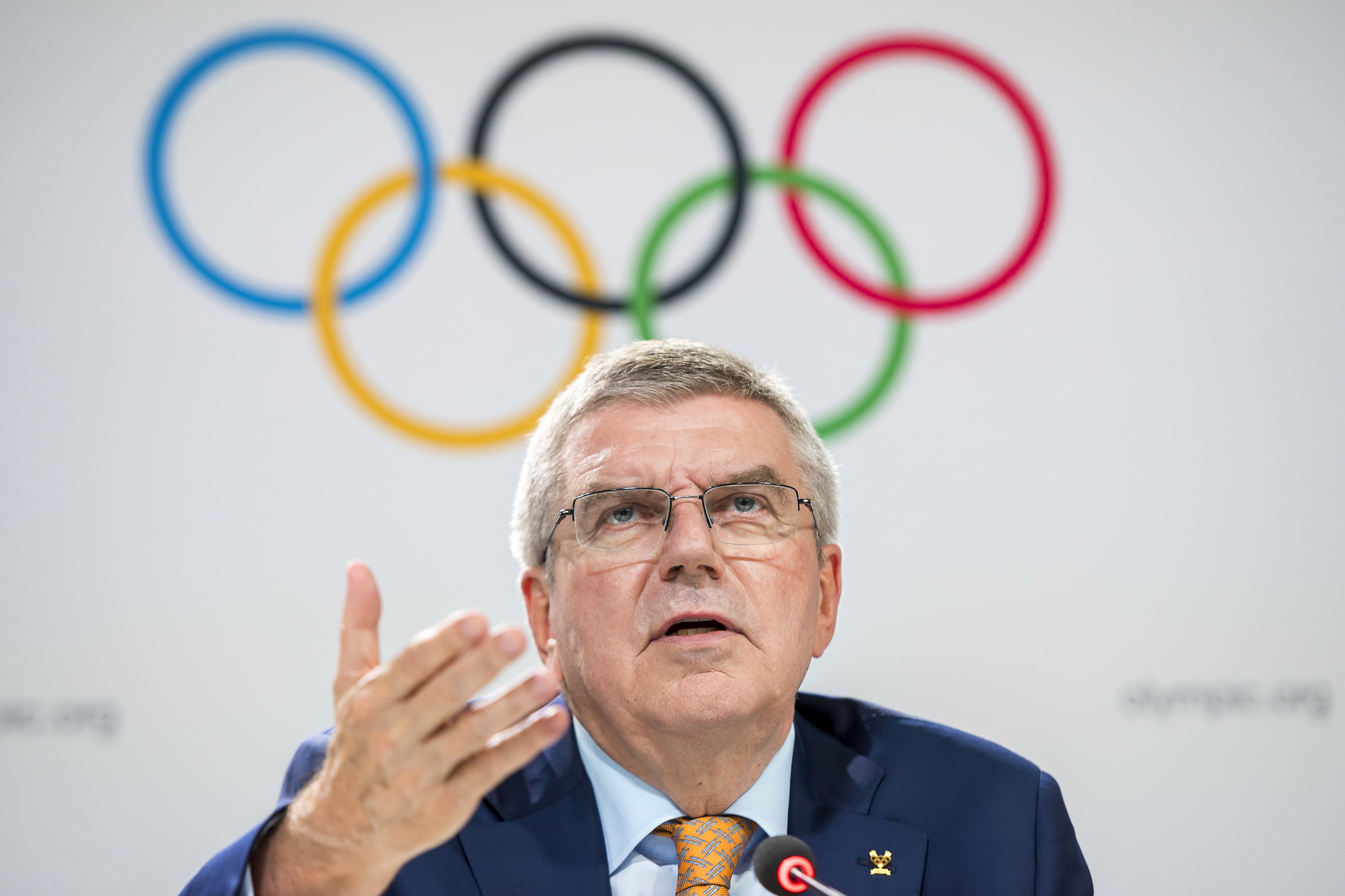 El presidente del Comité Olímpico Internacional (COI), el alemán Thomas Bach, espera que se puedan celebrar los Olímpicos de Tokio. (Foto Prensa Libre: EFE)